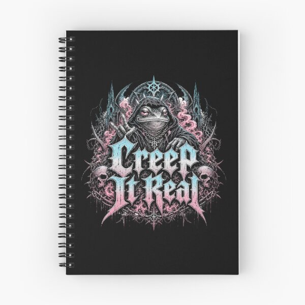 Item preview, Creep It Real Gothic Hooded Frog T-Shirt | Dark Necromancer Toad Pastel Goth Metal Gift designed and sold by illeN-Art-World.