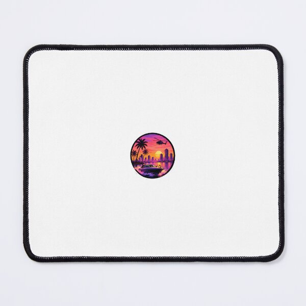 Item preview, Neon Sunset Speedboat City Sticker designed and sold by Vikram-Solanki.