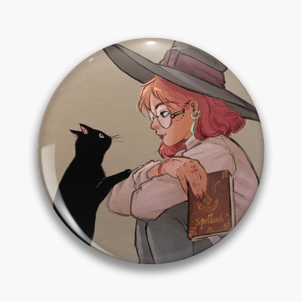 Item preview, Young Witch with black Cat  designed and sold by PikyStella.