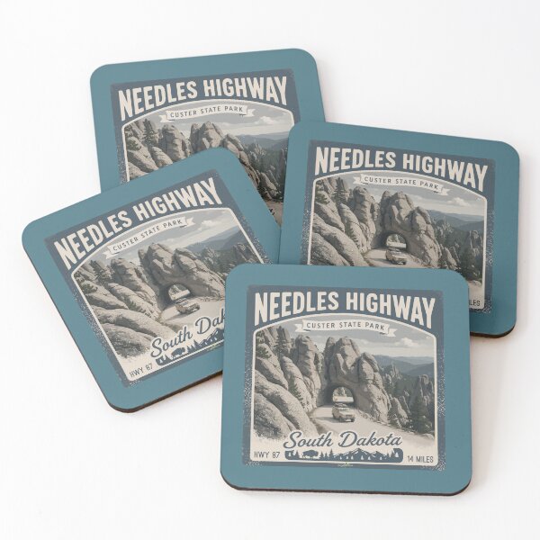 Item preview, Needles Highway US87 USA Black Hills South Dakota Sticker TShirt 4x4 05 designed and sold by OuterShellUK.