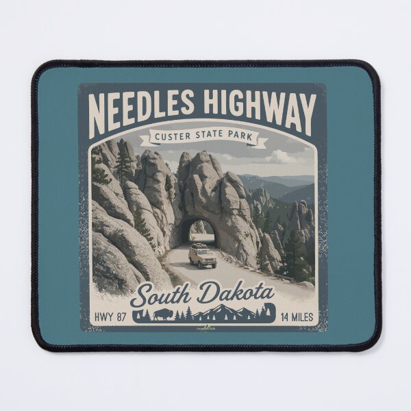 Item preview, Needles Highway US87 USA Black Hills South Dakota Sticker TShirt 4x4 05 designed and sold by OuterShellUK.