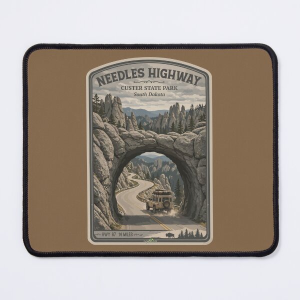 Item preview, Needles Highway US87 USA Black Hills South Dakota Sticker TShirt 4x4 06 designed and sold by OuterShellUK.