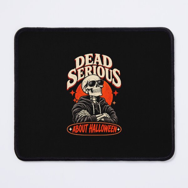 Item preview, Dead Serious About Halloween Funny Skeleton Vintage designed and sold by gabicoutodesign.