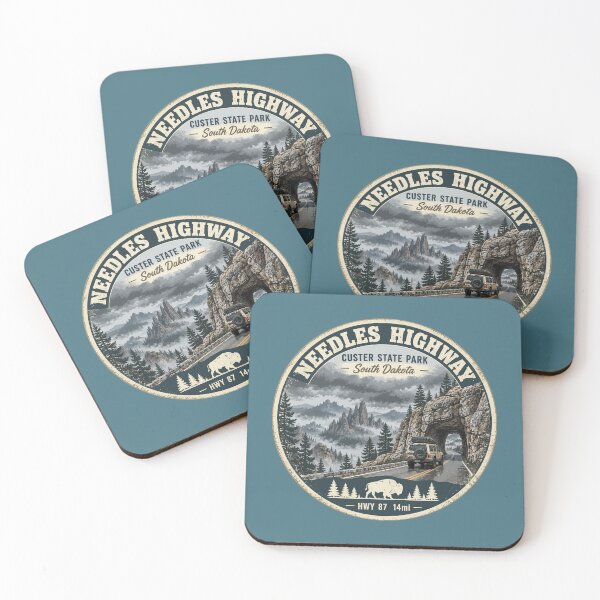 Item preview, Needles Highway US87 USA Black Hills South Dakota Sticker TShirt 4x4 07 designed and sold by OuterShellUK.