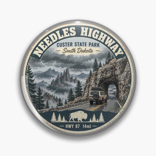 Item preview, Needles Highway US87 USA Black Hills South Dakota Sticker TShirt 4x4 07 designed and sold by OuterShellUK.