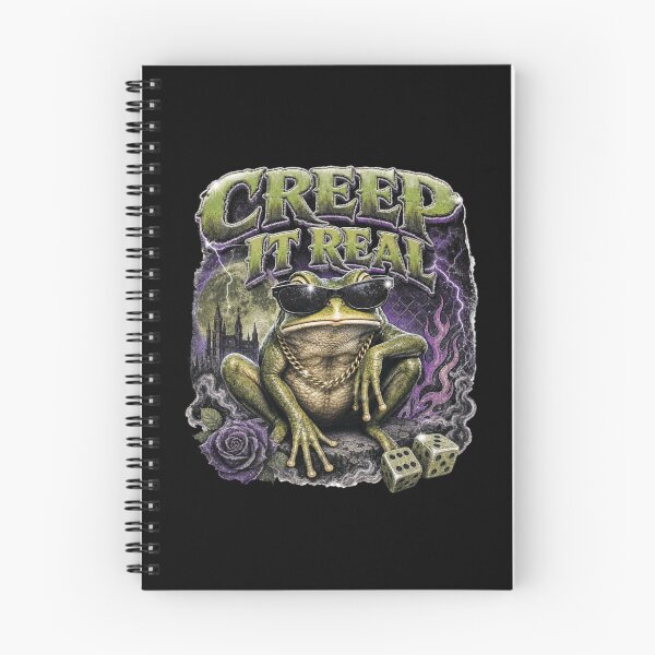 Item preview, Creep It Real Cool Frog T-Shirt | 90s Bootleg Rap Toad Sunglasses Gold Chain Dice Gift designed and sold by illeN-Art-World.
