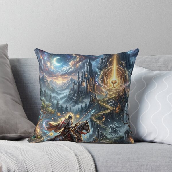 Item preview, Crusader Knight Riding Toward the Holy Grail designed and sold by Lucid Dream Pixel.