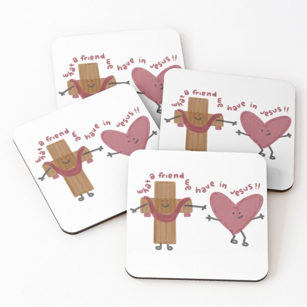 Item preview, What a Friend We Have In Jesus Cross and Heart Red designed and sold by Shop.Megwilliams.