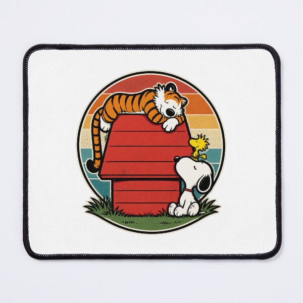 Item preview, Snoopy and Woodstock Inspired Funny Doghouse with Hobbes Style Cartoon Design designed and sold by foolsfoolsfools.