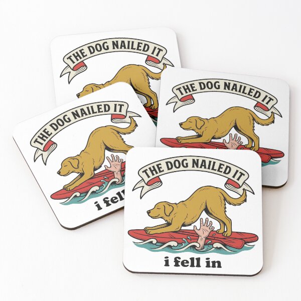 Item preview, Dog Yoga Paddleboard Tattoo Flash: The Dog Nailed It designed and sold by Osmose-Studio.