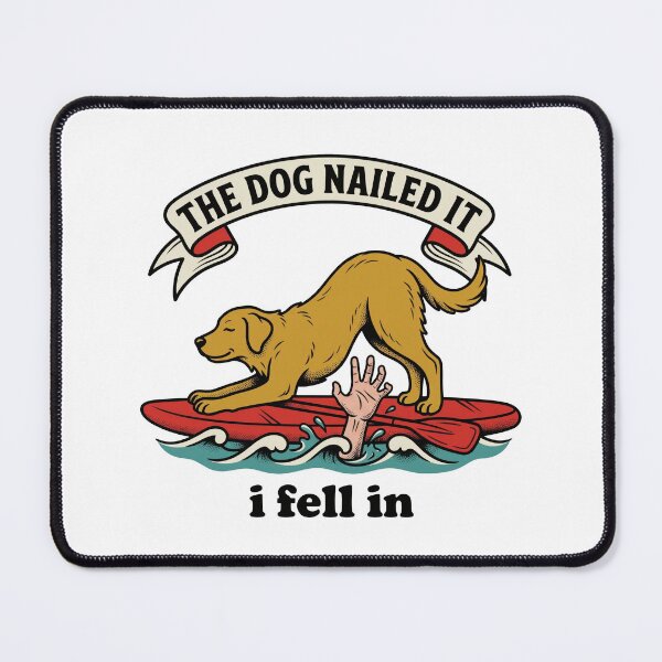 Item preview, Dog Yoga Paddleboard Tattoo Flash: The Dog Nailed It designed and sold by Osmose-Studio.