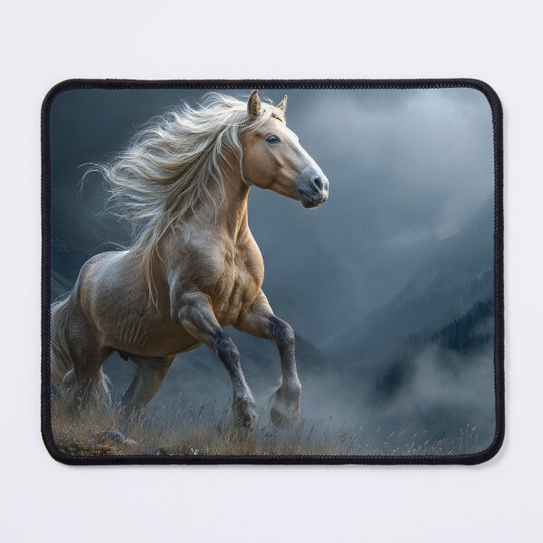 Item preview, Majestic Horse Running Through Misty Landscape designed and sold by Artessie.