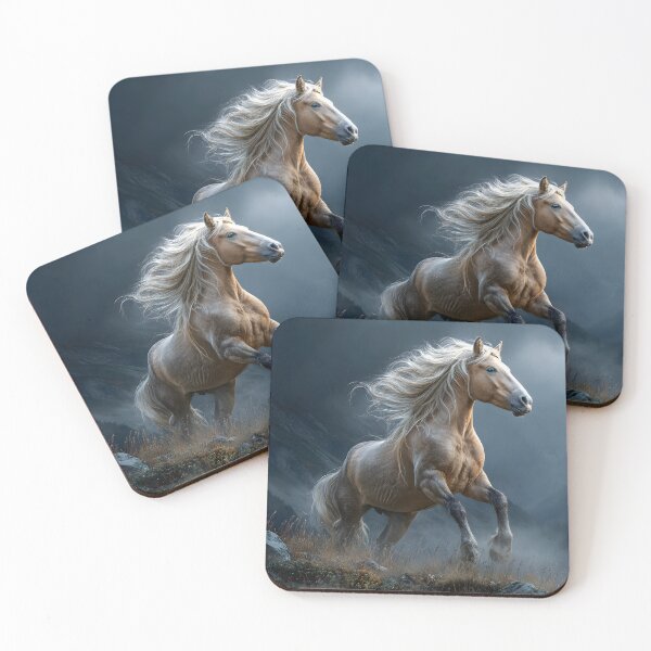 Item preview, Majestic Horse Running Through Misty Landscape designed and sold by Artessie.