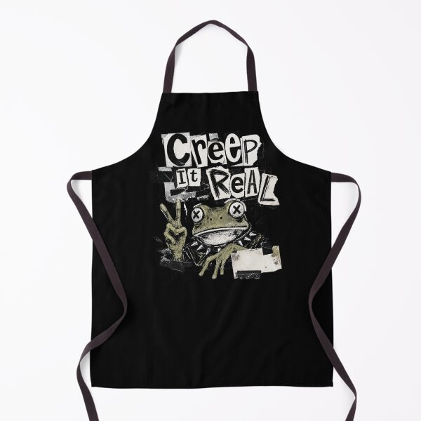 Item preview, Creep It Real Frog Vintage Zine T-Shirt | Alt Rock Toad Spiked Collar Peace Sign Gift designed and sold by illeN-Art-World.