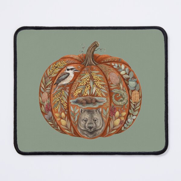 Item preview, Australian Wildlife Halloween Pumpkin – Autumn Flora Native Animal Art designed and sold by Wennebabs.