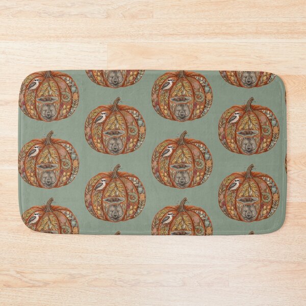 Item preview, Australian Wildlife Halloween Pumpkin – Autumn Flora Native Animal Art designed and sold by Wennebabs.