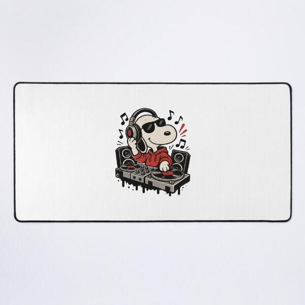 Item preview, Snoopy Inspired DJ Relaxing With Retro Turntable Music Vibe Design designed and sold by foolsfoolsfools.