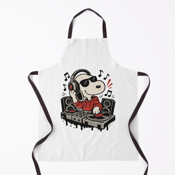 Item preview, Snoopy Inspired DJ Relaxing With Retro Turntable Music Vibe Design designed and sold by foolsfoolsfools.