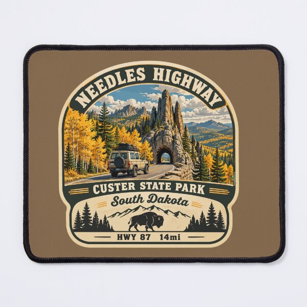 Item preview, Needles Highway US87 USA Black Hills South Dakota Sticker TShirt 4x4 09 designed and sold by OuterShellUK.