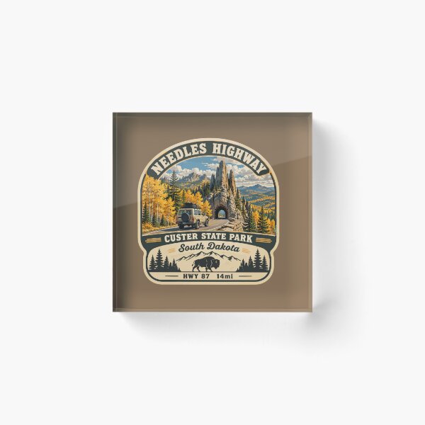 Item preview, Needles Highway US87 USA Black Hills South Dakota Sticker TShirt 4x4 09 designed and sold by OuterShellUK.
