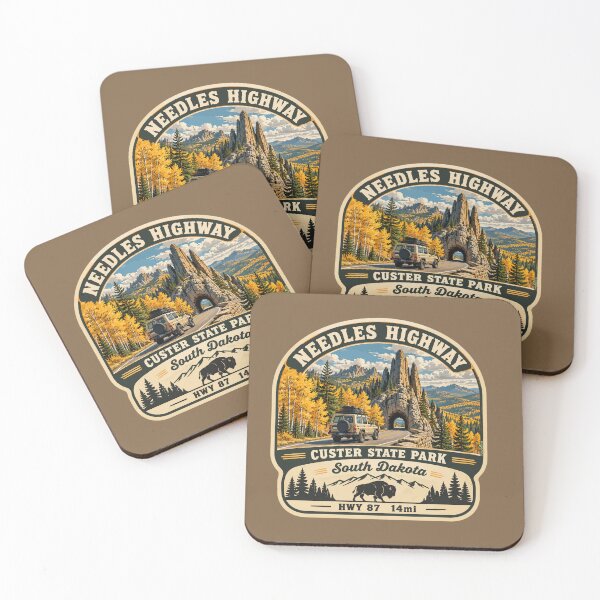 Item preview, Needles Highway US87 USA Black Hills South Dakota Sticker TShirt 4x4 09 designed and sold by OuterShellUK.