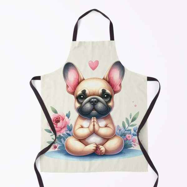 Item preview, Relaxed yoga French Bulldog dog in watercolors designed and sold by LiskoDesign.