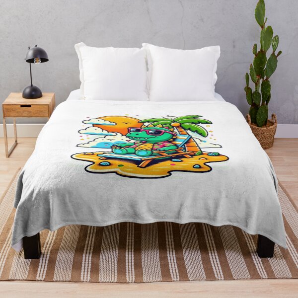 Item preview, Chill Dino Beach Vacation Funny Tropical Dinosaur Design designed and sold by The-T-In-Retro.