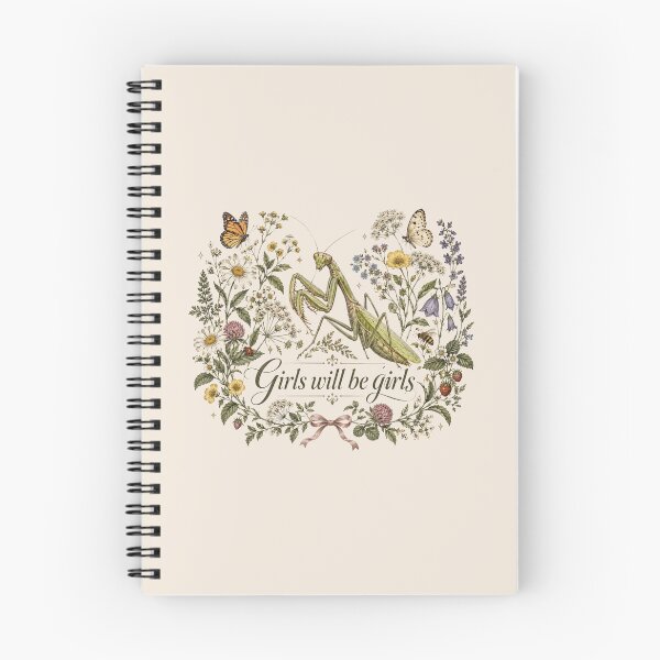 Item preview, Girls will be girls, Funny Praying Mantis Feminist Shirt, Insect Lover Gift, Science Teacher Gift, Wildflower Nature Design designed and sold by Cchotlan.
