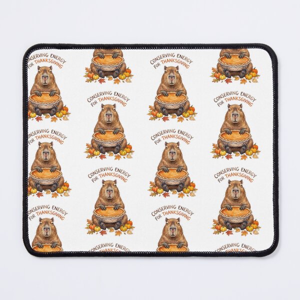 Item preview, Capybara Conserving Energy Pie designed and sold by Tiffany Roy.