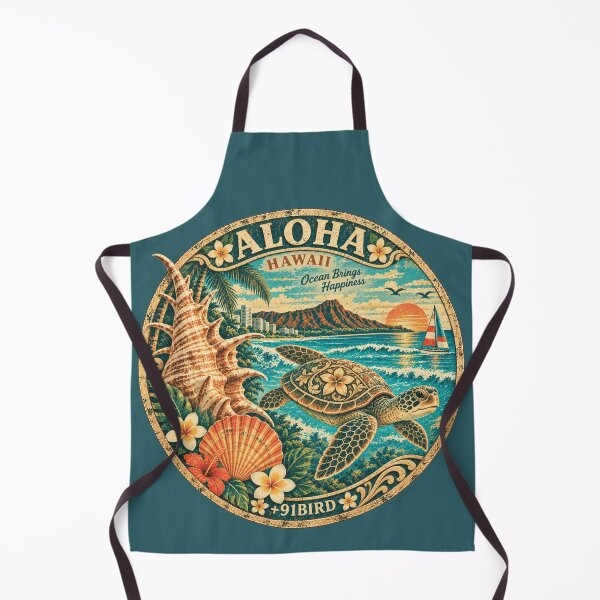 Item preview, Vintage Hawaii Sea Turtle – Ocean Brings Happiness designed and sold by Plus91BIRD.