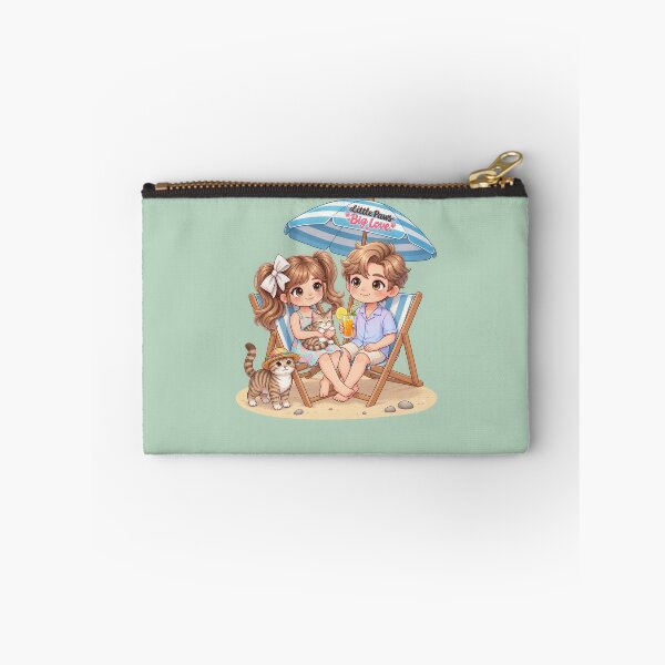 Artikelvorschau, Sommerliches Strandkatzenpaar – Niedliche Kawaii-Chibi-Liebe am Meer entworfen und verkauft von Meluna-studio.