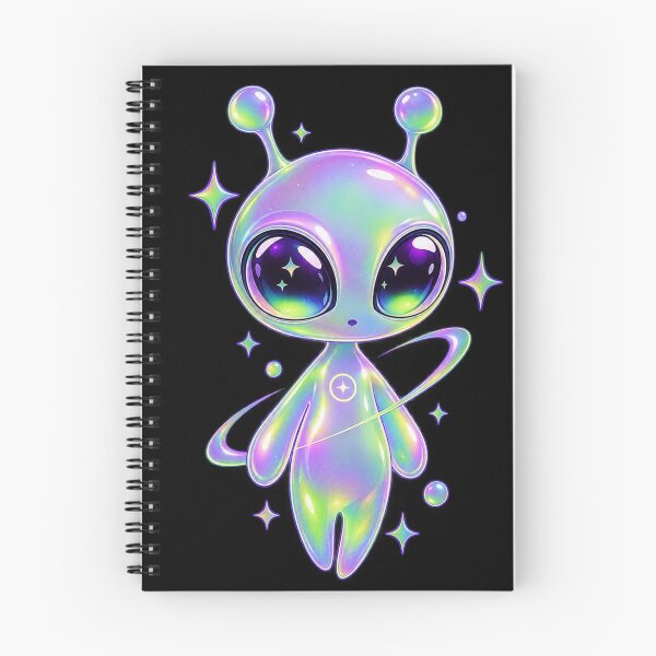Item preview, Cute Holographic Alien Character Iridescent Pastel Sticker Design designed and sold by @SHINTOSARTSTORE.