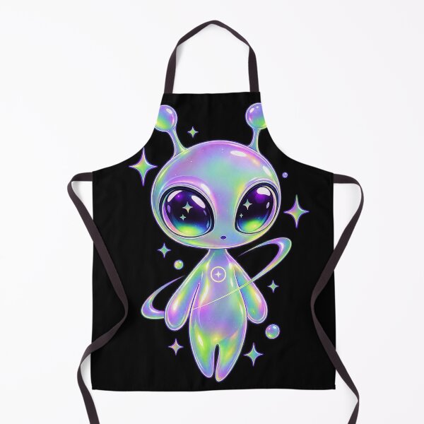 Item preview, Cute Holographic Alien Character Iridescent Pastel Sticker Design designed and sold by @SHINTOSARTSTORE.