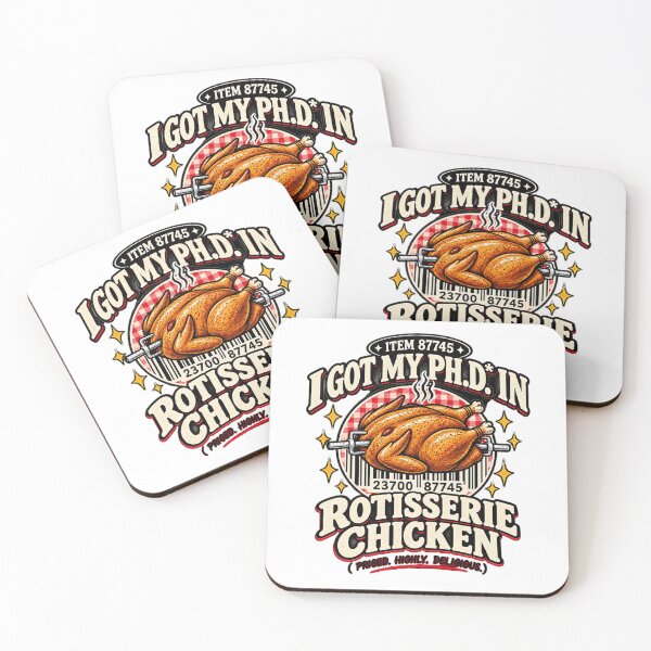 Item preview, I Got My PhD in Rotisserie Chicken Funny Chicken Food Lover Vintage Design designed and sold by CatiaStudioArt.