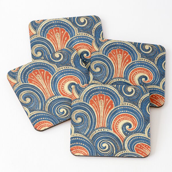 Item preview, Repeating Great Waves Pattern designed and sold by JaimeLikes.