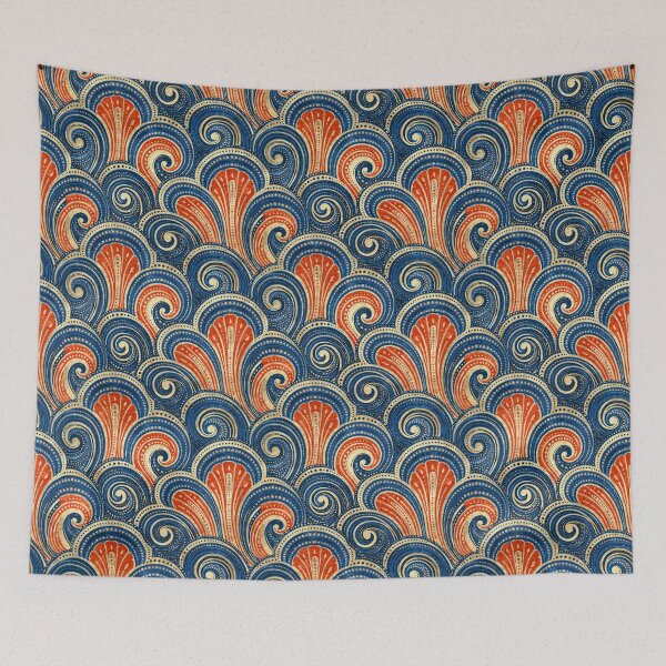 Item preview, Repeating Great Waves Pattern designed and sold by JaimeLikes.