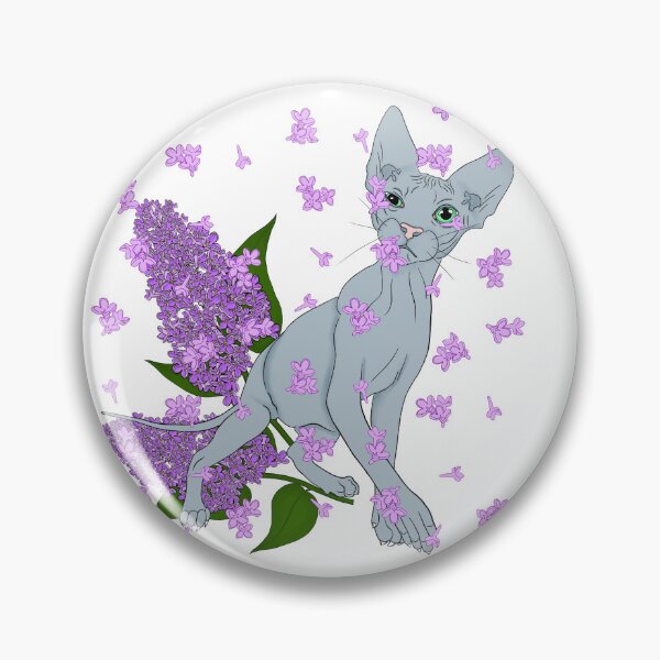 Item preview, Sphynx Cat with flowes  designed and sold by KateQR.