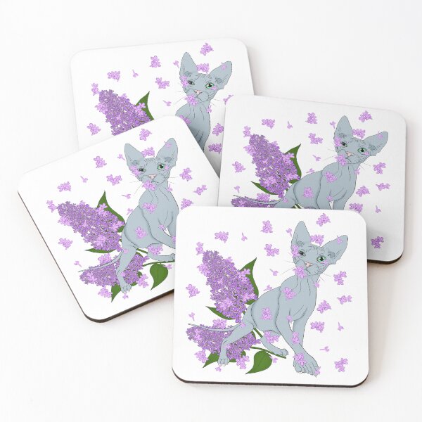 Item preview, Sphynx Cat with flowes  designed and sold by KateQR.