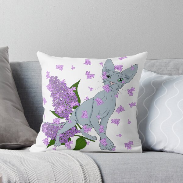 Item preview, Sphynx Cat with flowes  designed and sold by KateQR.