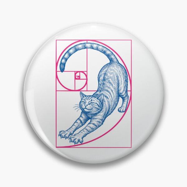 Item preview, Fibonacci Spiral Feline Cat Lover Geometry Funny Cats designed and sold by GrandeDuc.