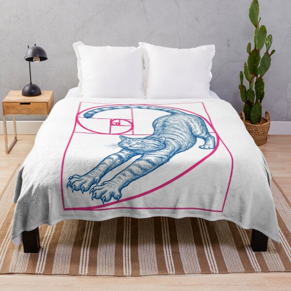 Item preview, Fibonacci Spiral Feline Cat Lover Geometry Funny Cats designed and sold by GrandeDuc.