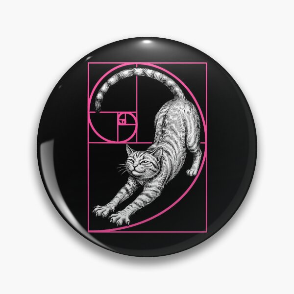 Item preview, Fibonacci Spiral Feline Cat Lover Geometry Funny Cats designed and sold by GrandeDuc.