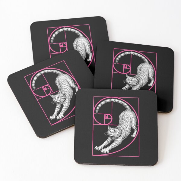Item preview, Fibonacci Spiral Feline Cat Lover Geometry Funny Cats designed and sold by GrandeDuc.