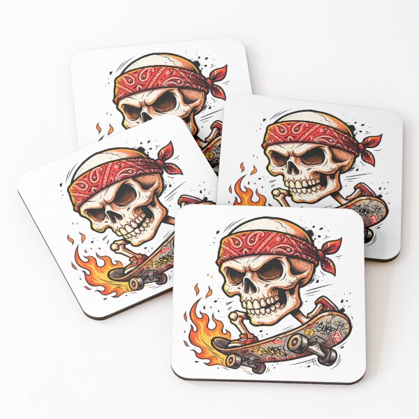 Item preview, Skate or Die Skull – Punk Skeleton Skateboard Design designed and sold by ruman2520.
