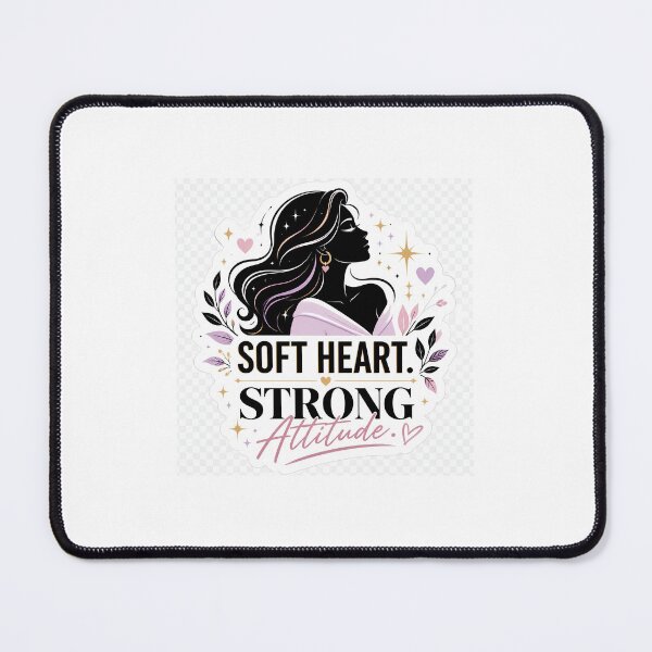 Item preview, Soft Heart Strong Attitude | Feminine Confidence & Empowerment Sticker designed and sold by KabirShadija.