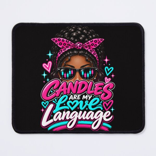 Item preview, Trader Chick-Candles Are My Love Language-Option One- Black Background  designed and sold by Trendi61.