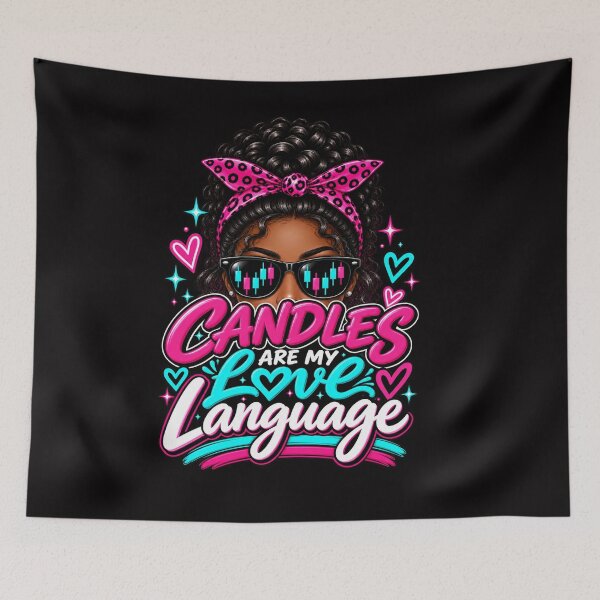 Item preview, Trader Chick-Candles Are My Love Language-Option One- Black Background  designed and sold by Trendi61.