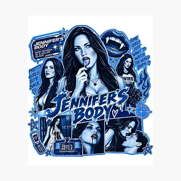 Artikelvorschau, Jennifer's Body Film, Hell Is a Teenage Girl T-Shirt, Jennifer Check Horror, Retro Pulp Comic Film T-Shirt, Kult-Horror-Geschenk entworfen und verkauft von CatiaStudioArt.