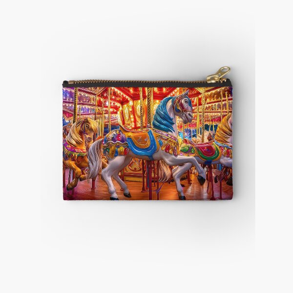 Item preview, Colorful Carousel with Delightful Wooden Horses designed and sold by Artessie.
