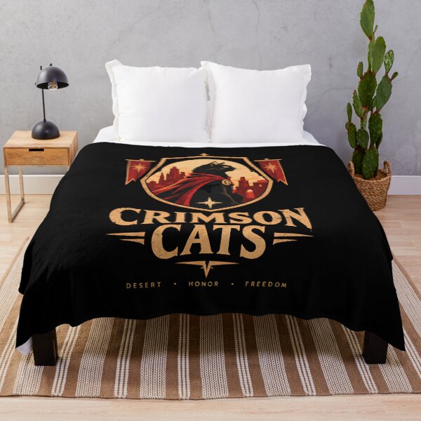 Item preview, Crimson Cats - Medieval Heraldic Cat Warrior Crest | Desert Honor Freedom Vintage Poster designed and sold by Retro Whiskers.